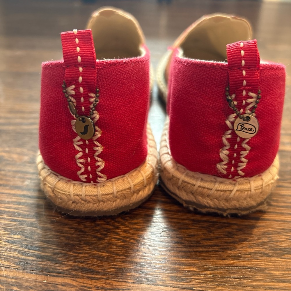 Sakroots Multicolor Canvas Slip-On Espadrilles with Red Trim - Picture 3 of 6